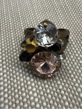 Sorrelli Crystal Assorted Rounds Stacked Ring